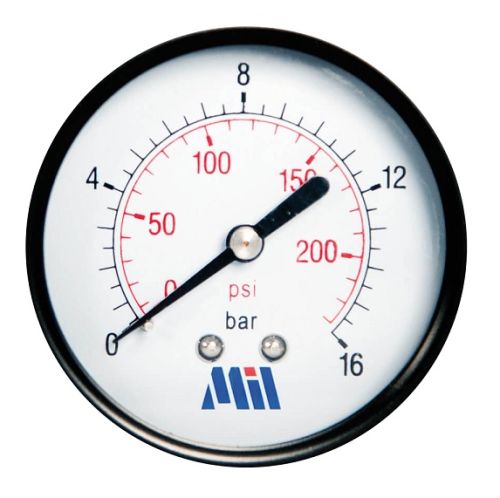 Манометр с задним подключением 1/4" (50/10 бар) Millennium