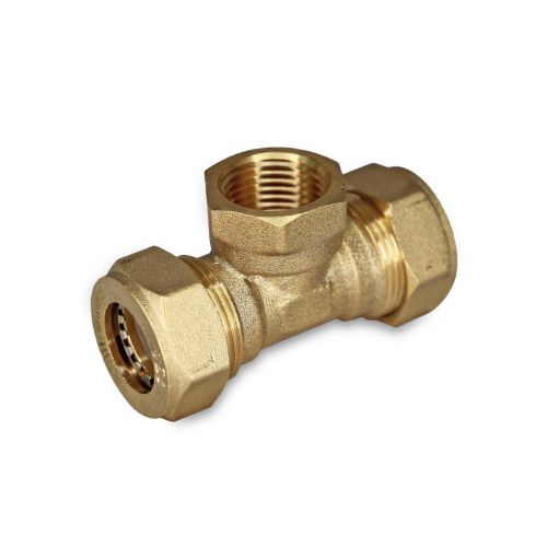 Тройник для нержавеющей трубы  15 x 1/2 г. x 15  Millennium