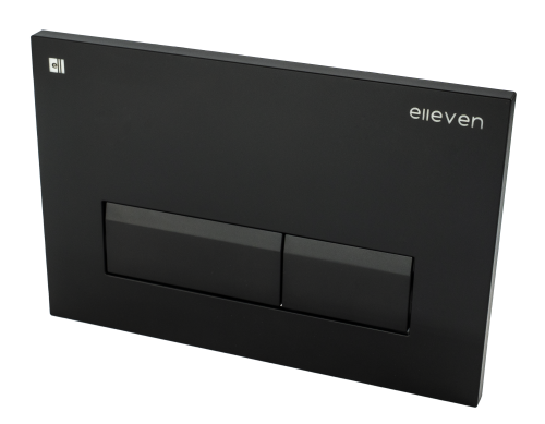 Кнопка для инсталляции квадратная черная Elleven