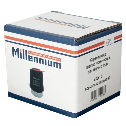 Сервопривод электротермический нормально закрытый Millennium для коллекторных групп чёрный