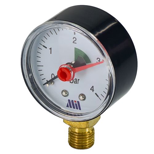 Манометр вертикальный 1/4" (50/4 бар) Millennium