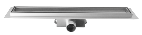 Трап линейный нержавейка  с сухим  гидрозатвором  80 см (под плитку) Millennium (в блистере)