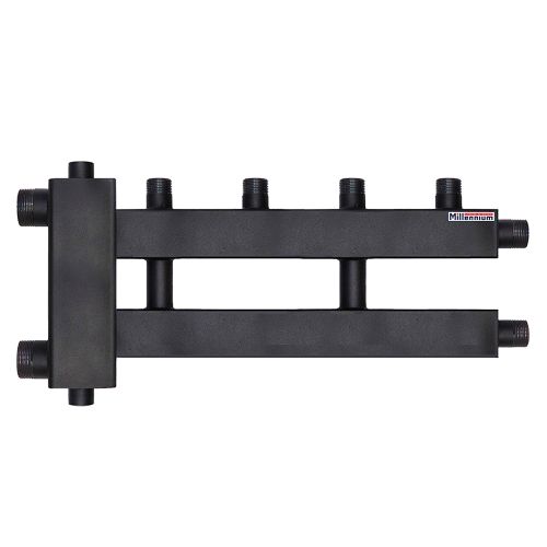 Коллектор для котла с гидроразделителем 11/2" нар х1" нар/125мм/дублер (с боковым контуром) Millennium  2+1