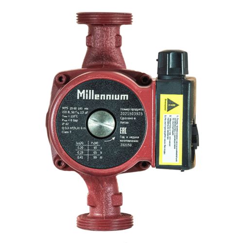 Насос циркуляционный Millennium MPS 25-60 (180 мм) с соединительными гайками