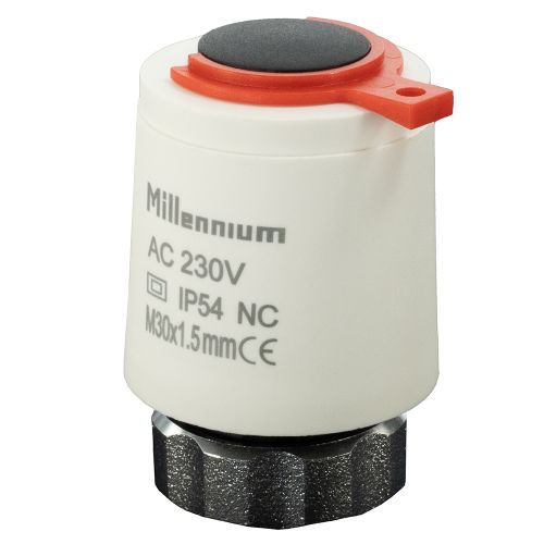 Сервопривод электротермический нормально закрытый Millennium для коллекторных групп белый