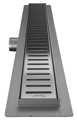 Трап линейный из нержавеющей стали с сухим гидрозатвором 50 см (решётка 10) Millennium