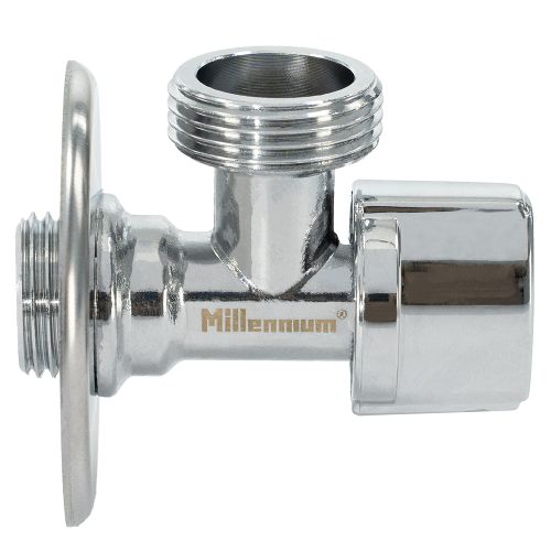 Кран угловой 1/2" х 3/4" ш./ш. с отражателем "Millennium"