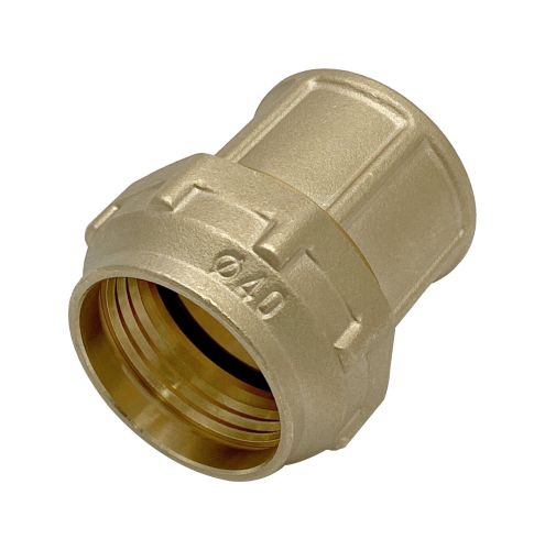 Муфта ПНД прямая с внутренней резьбой латунная  40-11/4"  Millennium