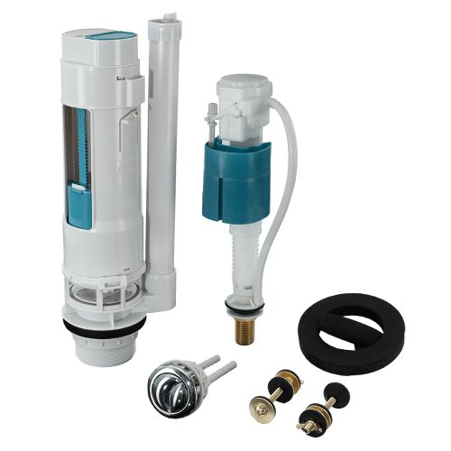 Выпускной комплект арматура со stop-кнопкой и клапаном 1/2" универсальный (с боковой и нижней латунной подводкой)  Millennium