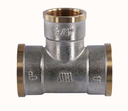 Тройник переходной 1"х3/4"х1"  г./г./г. никел.  Millennium