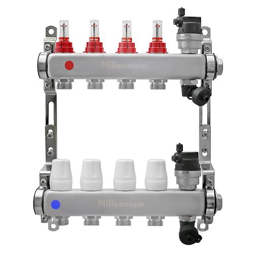 Коллекторная группа Millennium 1" квадратная без кранов с расходомером  4