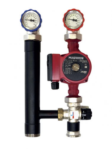 Насосная группа 1 1/2" х 1" с термостатическим клапаном T 35-60 Millennium (без насоса)