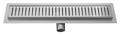 Трап линейный из нержавеющей стали с сухим гидрозатвором 80 см (решётка 10) Millennium