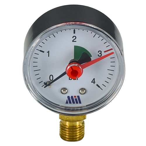 Манометр вертикальный 1/4" (50/4 бар) Millennium