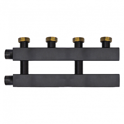 Распределительные коллекторы дублер рядный c накидными гайками 90-140 кВт Millennium MKD40F на 2 контура