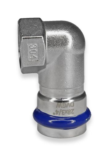 Уголок 90° пресс для нержавеющей трубы с ВР Millennium