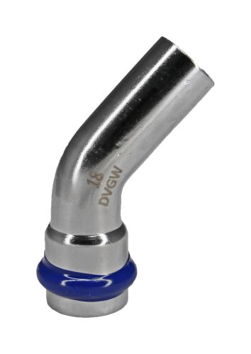 Уголок 45° пресс для нержавеющей трубы однораструбный Millennium