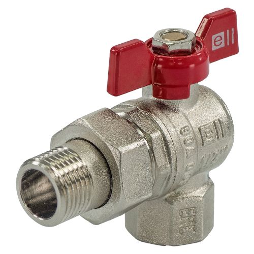 Кран с накидной гайкой американка угловой Elleven 1/2"