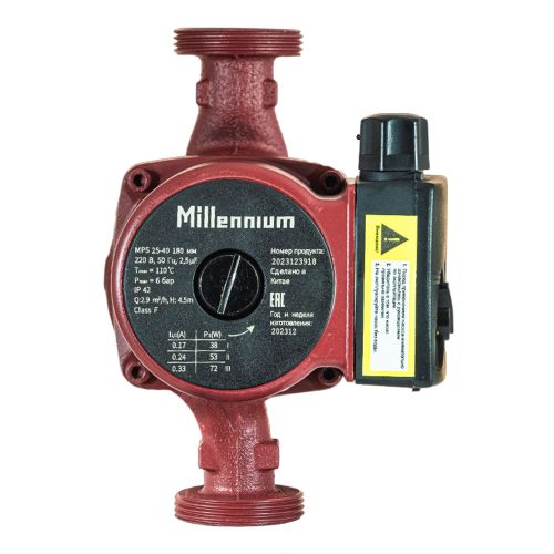 Насос циркуляционный Millennium MPS 32-60 (180 мм) с соединительными гайками
