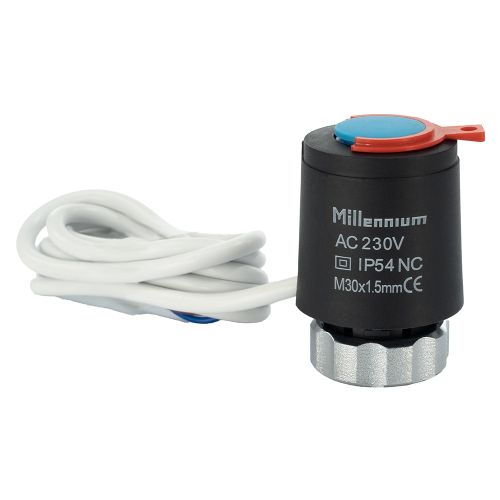 Сервопривод электротермический нормально закрытый Millennium для коллекторных групп чёрный