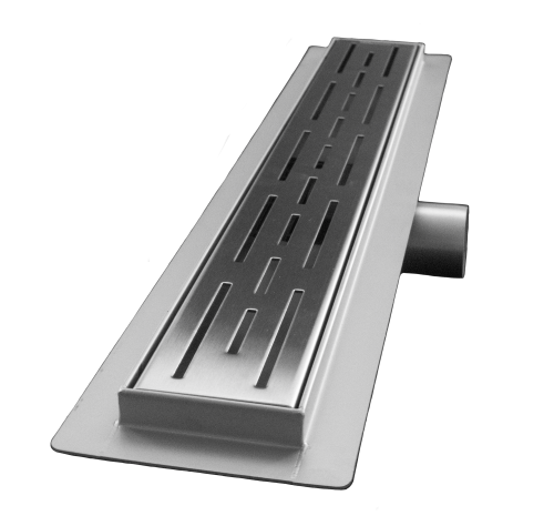 Трап линейный из нержавеющей стали с сухим поворотным гидрозатвором 80 см (решётка 01) Millennium