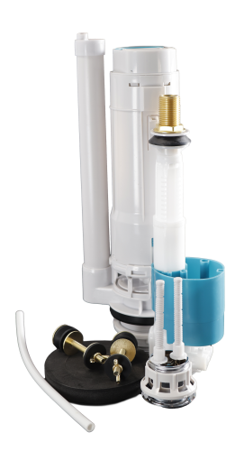 Выпускной комплект арматура со stop-кнопкой и клапаном 1/2" универсальный (с боковой и нижней латунной подводкой)  Millennium