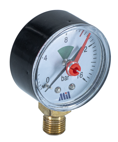 Манометр вертикальный 1/4" (50/16 бар) Millennium