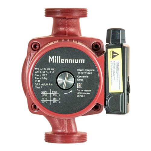 Насос циркуляционный Millennium MPS 32-80 (180 мм) с соединительными гайками