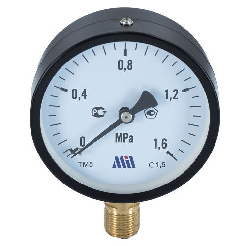 Манометр верт. 1/2" (100/16 бар) "Millennium''