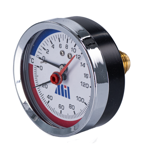 Термоманометр горизонтальный  80 мм 1/2"- 16 бар (0-120C) Millennium