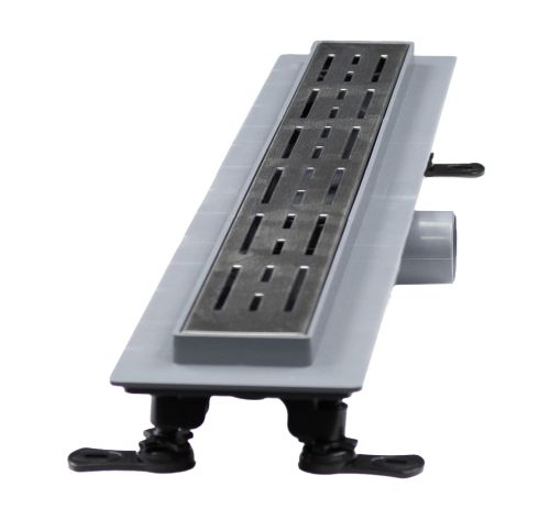 Трап линейный  пластиковый 60 см (решётка BASE) с сухим гидрозатвором Millennium