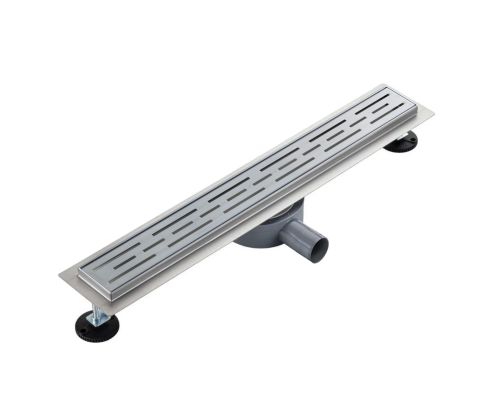 Трап линейный из нержавеющей стали с сухим гидрозатвором 80 см (решётка 01) Millennium