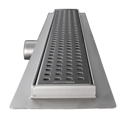 Трап линейный из нержавеющей стали с сухим гидрозатвором 70 см (решётка 04) Millennium