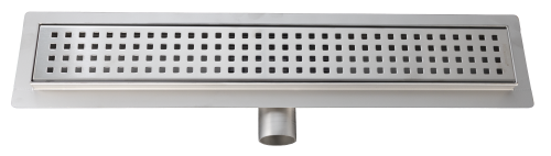 Трап линейный из нержавеющей стали с сухим гидрозатвором 70 см (решётка 04) Millennium