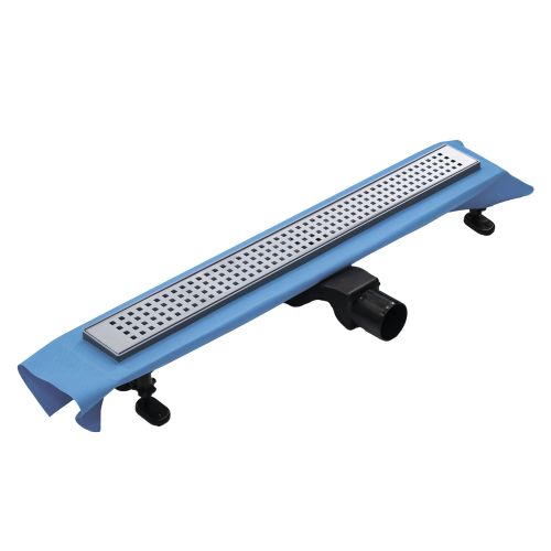 Трап линейный пластиковый 50 см (решётка CUBE) с сухим гидрозатвором Millennium