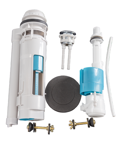 Выпускной комплект арматура со stop-кнопкой и клапаном 1/2" универсальный (с боковой и нижней подводкой)  Millennium