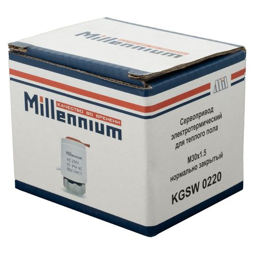 Сервопривод электротермический нормально закрытый Millennium для коллекторных групп белый