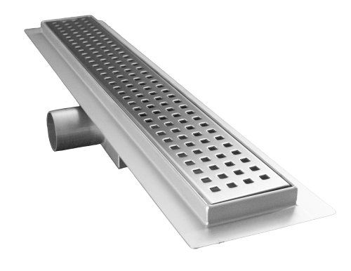 Трап линейный из нержавеющей стали с сухим гидрозатвором 70 см (решётка 04) Millennium