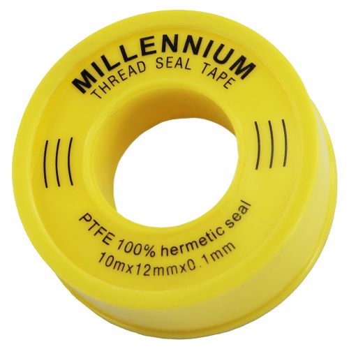 Фум лента маленькая жёлтая (12мм-0,10мм-10м) Millennium