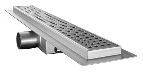 Трап линейный из нержавеющей стали с сухим гидрозатвором 80 см (решётка 04) Millennium