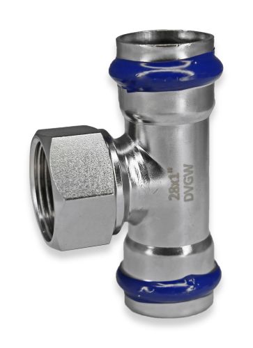 Тройник пресс для нержавеющей трубы с  ВР Millennium